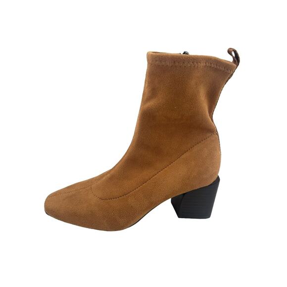 Donald Pliner Women's Angel Suede Sock Heeled Bootie Biscotti Sz 5 - Picture 5 of 11